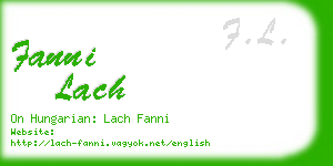 fanni lach business card